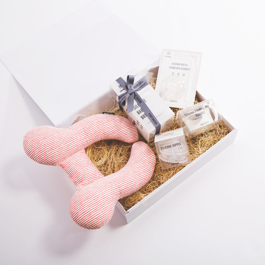 Perry Mackin baby gift set in gray