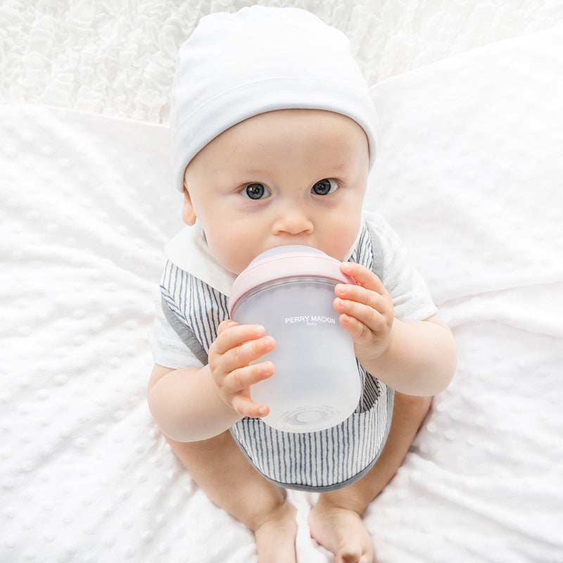 Silicone Baby Bottle 2 Pack Set - Leak Proof, Anti-Colic