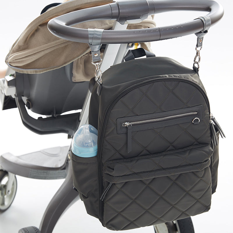 Diaper Bag Backpack Pu Leather Waterproof Multifunctional Large Capacity  Travel Baby Bag with Changing Pad Stroller Straps