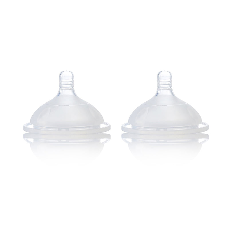 Silicone Baby Bottle Nipples 2 Pack - Anti-Colic